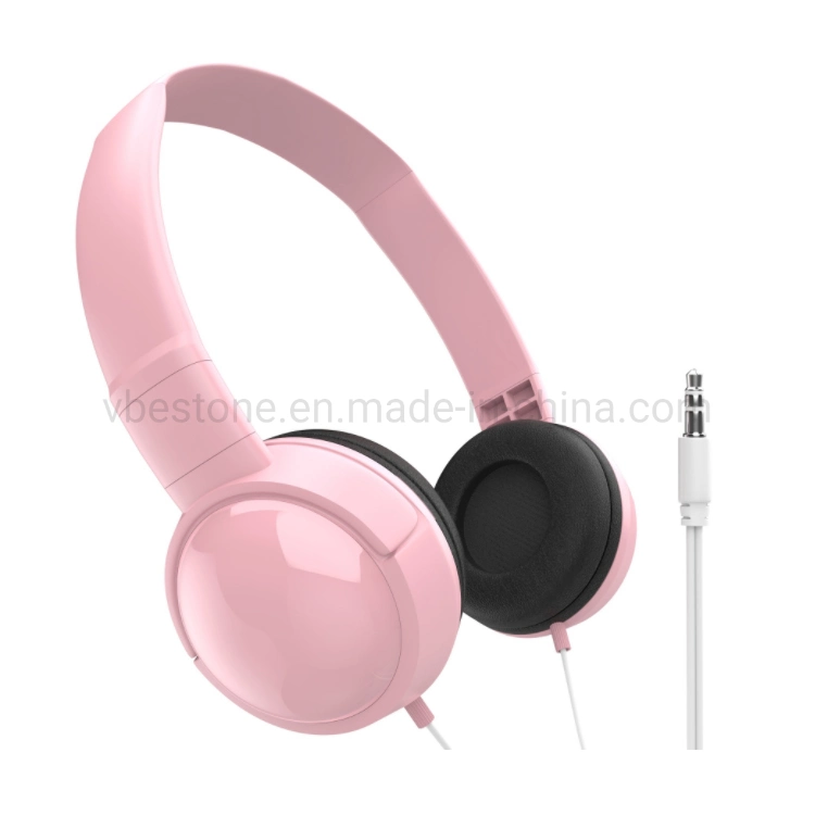 Macaron Color 3.5mm Cheap Disposal Headset Airplane Earbuds Kids on Ear Wired Headphone